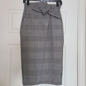 H&M High-waisted Faux Wrap Pencil Skirt